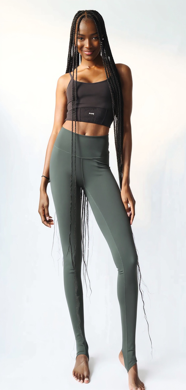 High-Waist Leggings in Cementgray — The 5-Inch Shorts Club style look
